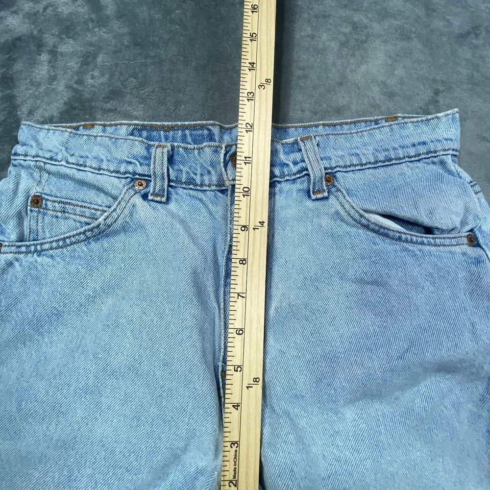 Vintage Levis 505 Jean Shorts 30 Blue Light Wash Orange Tab Jorts 90s Stone
